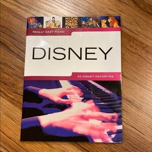 Disney Really Easy Piano 23 Disney Favorites, and two other piano books.